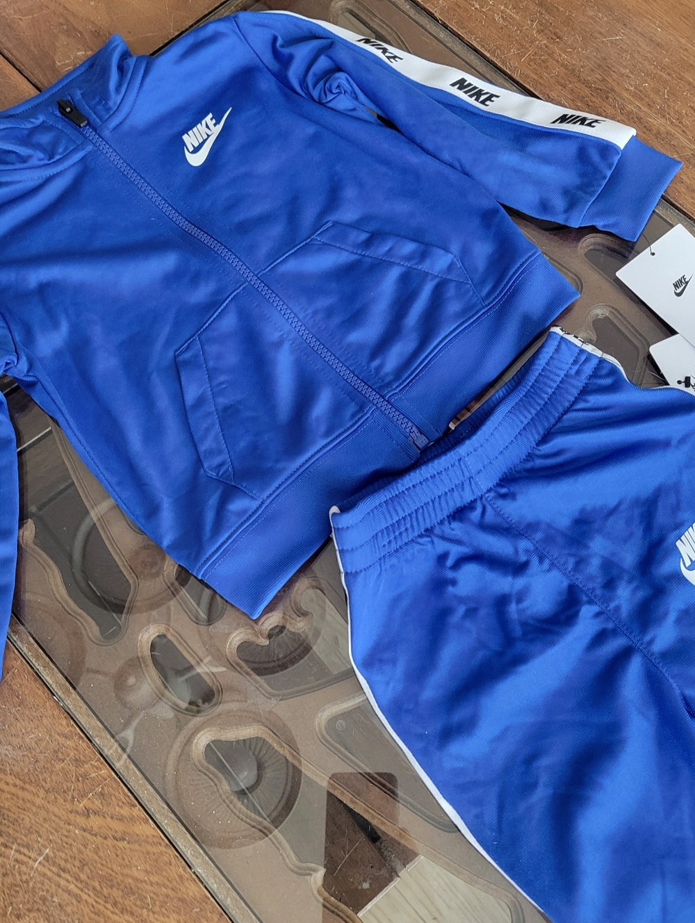 NWT Nike Kids Royal Blue Track Jacket and Joggers Set Size 24 Months